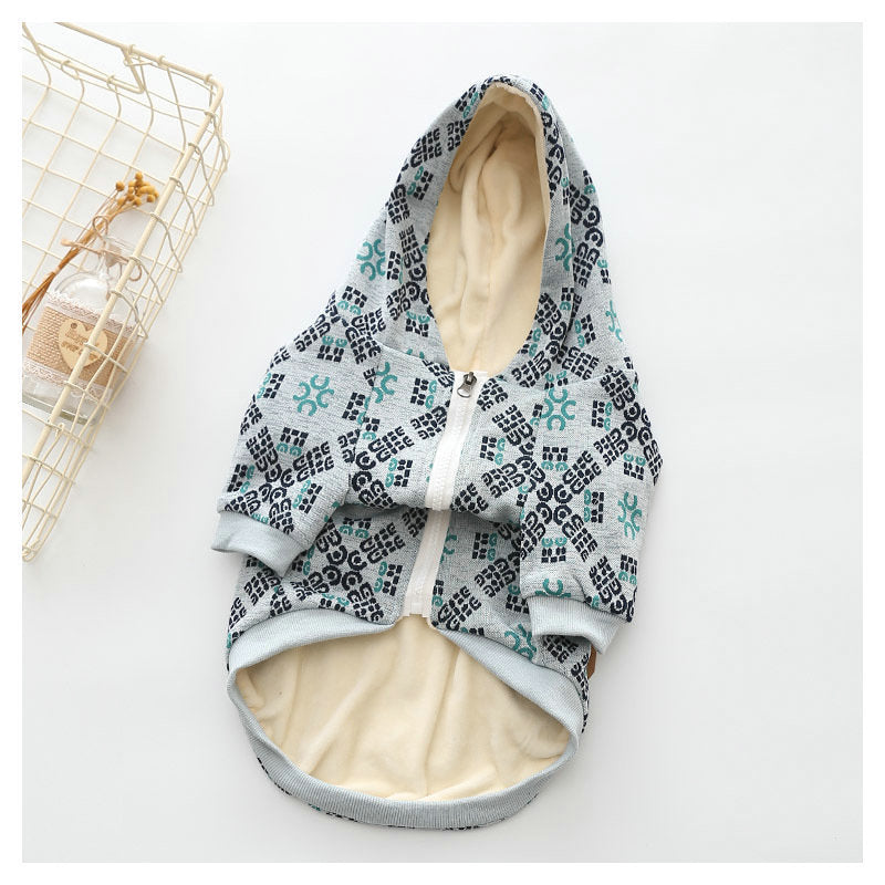 Dog Hoodie with "Public" Print