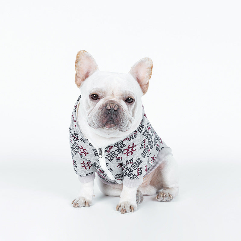 Dog Hoodie with "Public" Print