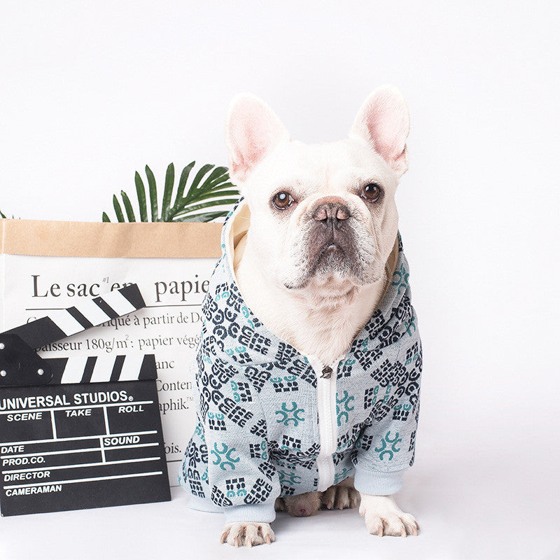 Dog Hoodie with "Public" Print