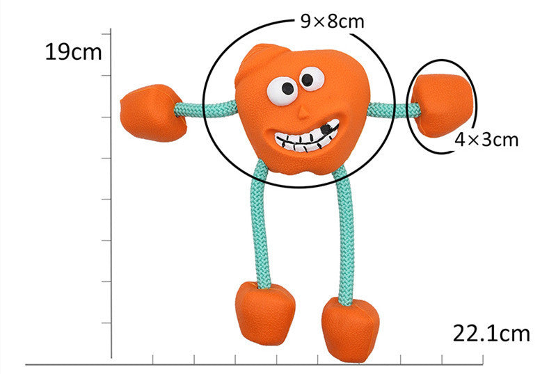 Natural Rope Dog Toy "Crazy Fruit"