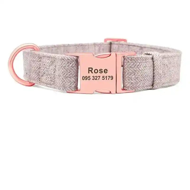 Collare Cane Personalizzato Candy con Nome e Numero – Regolabile by Dog Moda