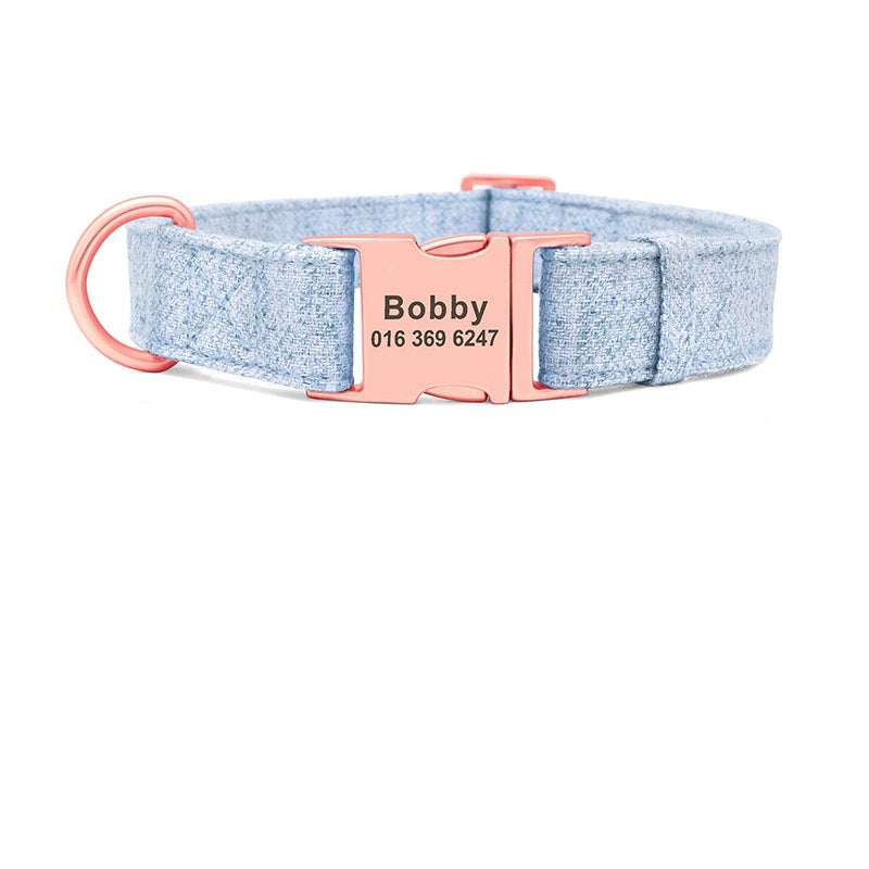 Personalisiertes Hundehalsband Candy mit Namen und Nummer – Verstellbar