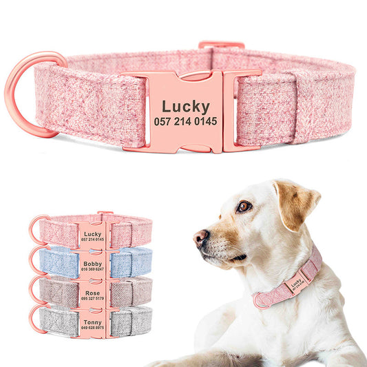 Collare Cane Personalizzato Candy con Nome e Numero – Regolabile