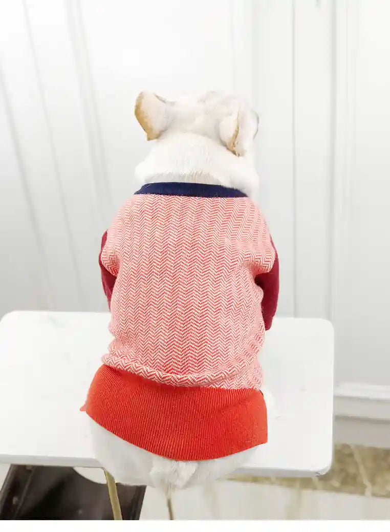 Jersey Bulldog con Botones - Forro Polar de Conejo Caliente