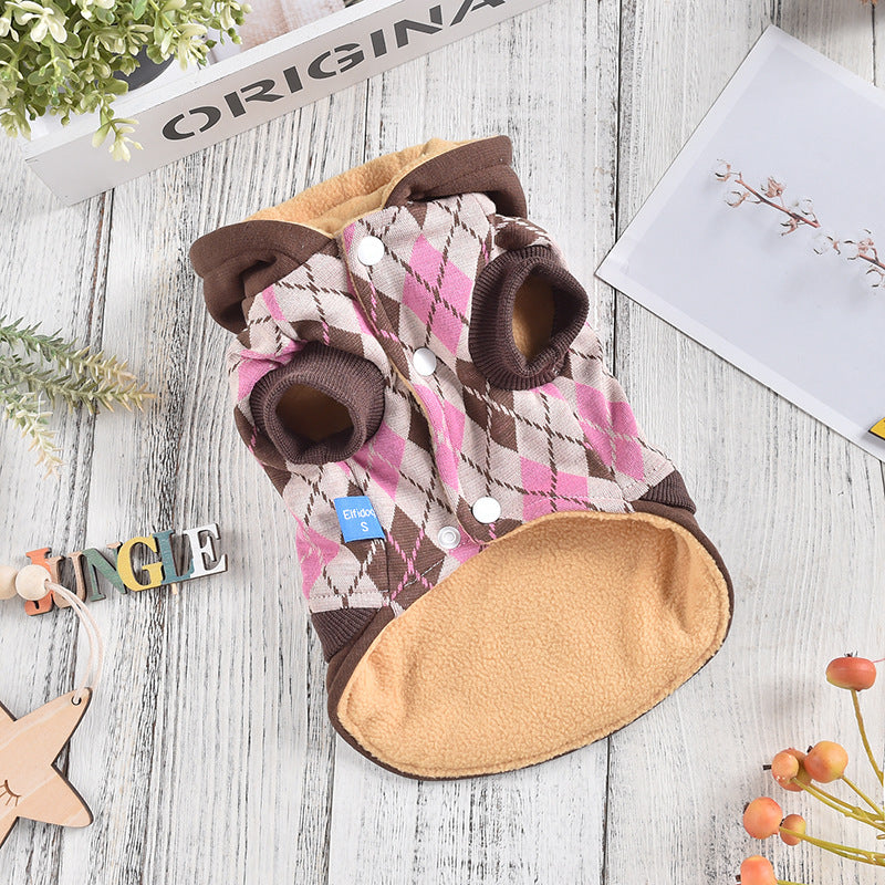 Dog Tux Coat with Hood - Warm Windproof Fleece