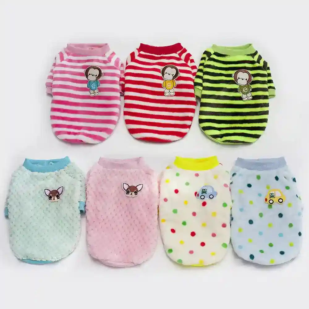 Maglia Chihuahua Invernale - Pelliccia Morbida Blu e Rosa by null