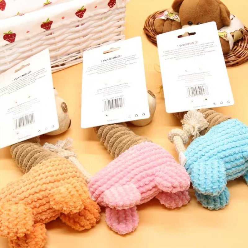 Elite "Giraffe" Cotton Plush Dog Toy
