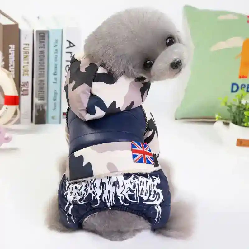 Abrigo Angel para Perros 4 Patas Acolchado con Capucha