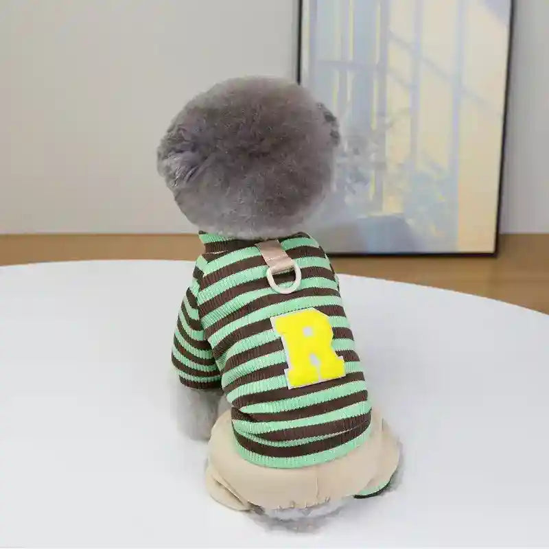Vestido Ralf a Rayas para Perros - 4 Patas con Anillo