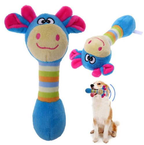 Peluche per cani con fischietto "Fattoria felice"
