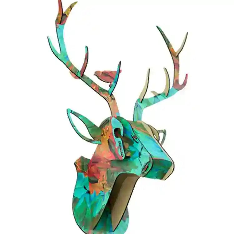 Decorazione Parete Alce Legno 3D - Testa Cervo 61cm by Dog Moda