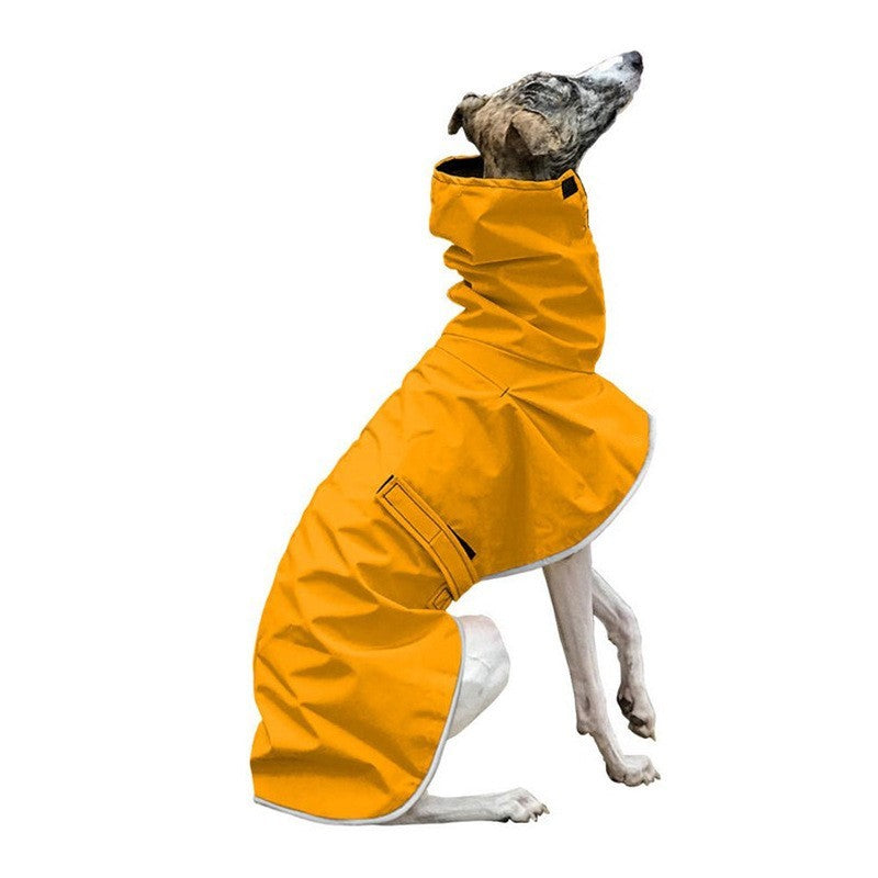 Greyhound Raincoat with Belt and Soft Fleece Padding