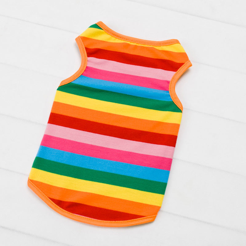 "Rainbow Sunshine" Dog Shirt - Color and Comfort for Summer Days