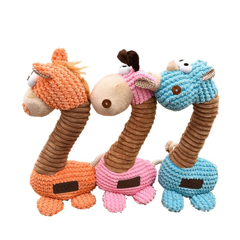 Elite "Giraffe" Cotton Plush Dog Toy