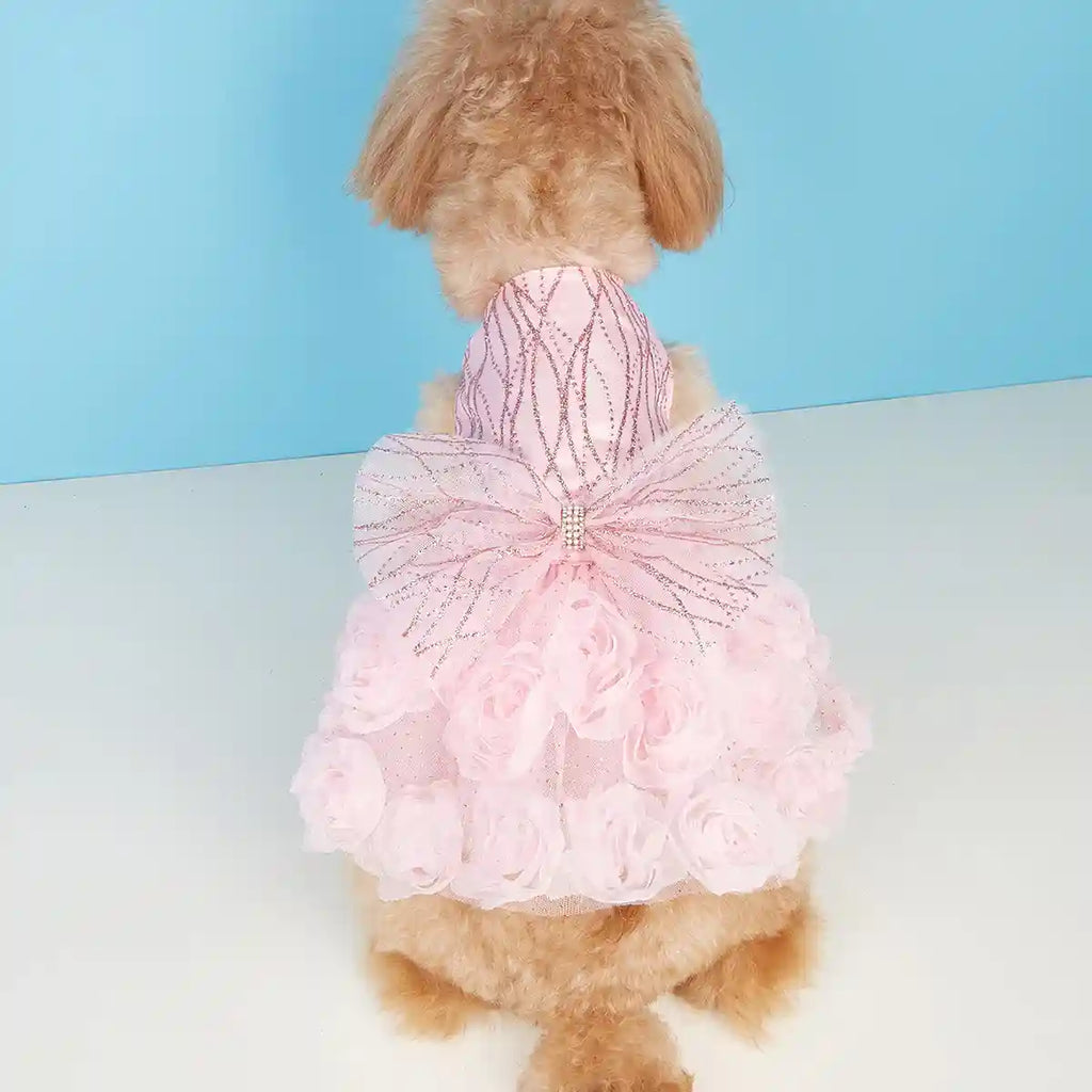 Vestido de Novia para Perros con Strass - Vestido Elegante para Boda