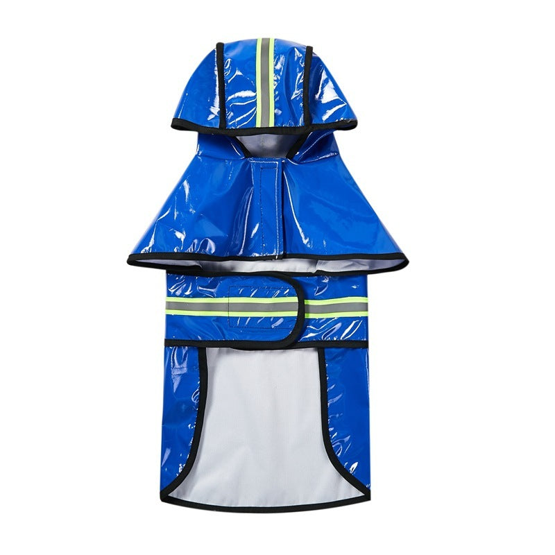 "Dubai" Dog Raincoat with Hood and Reflective Inserts