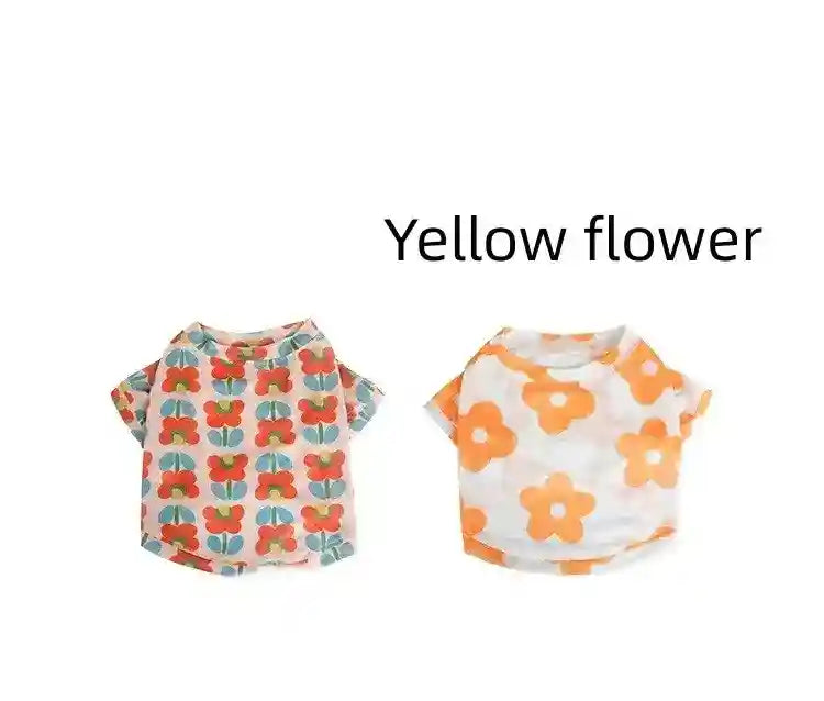 Maglietta Fiori Estiva per Cani - Protezione Solare Mesh by Dog Moda
