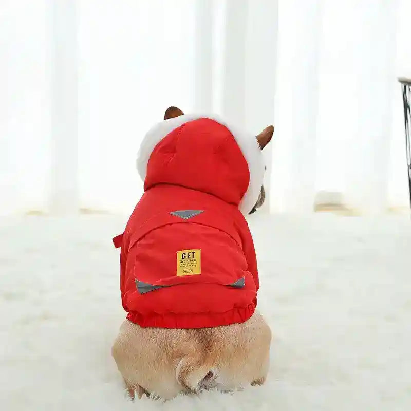 Cappottino per Cani con Cappuccio in Ecopelliccia - Dogmoda by Dog Moda