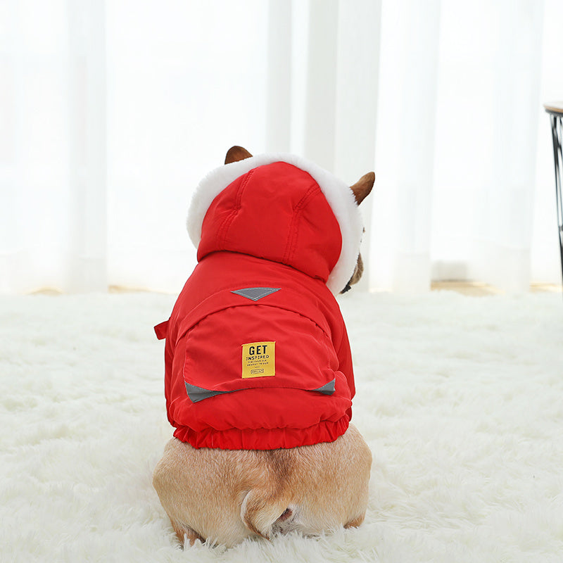 Cappottino per Cani con Cappuccio in Ecopelliccia - Dogmoda