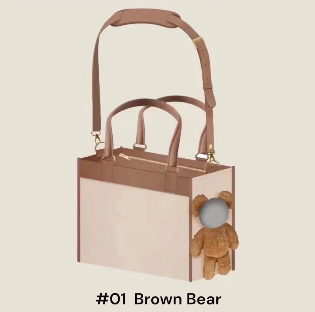 Dog Carrier with Porthole and Teddy Bear Design "Teodora" Unique Elegance and Fun