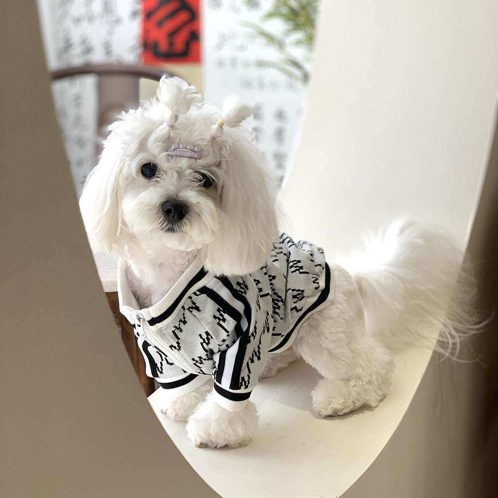 Maglia "Whitepine" per Cani – Design Astratto Bianco o Nero