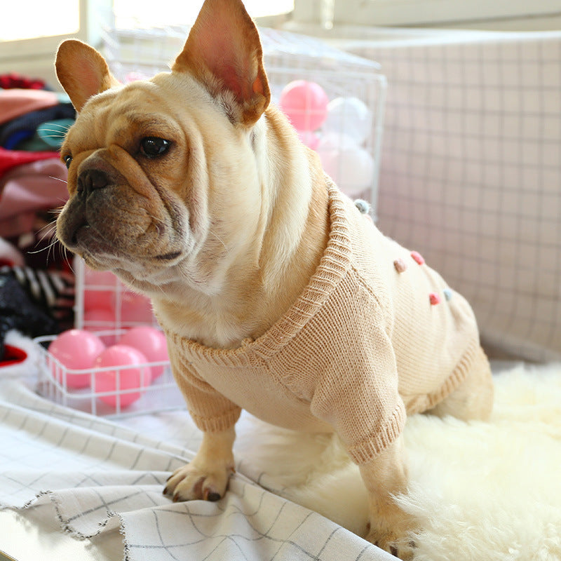 3D Santa Claus Embroidered Dog Sweater