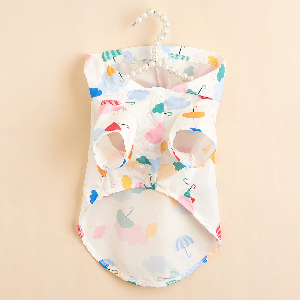 Imperméable Maltipoo avec Capuche - Imprimé Parapluies Colorés