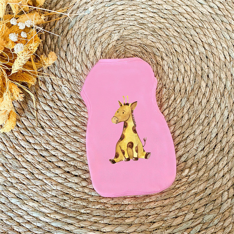 Ärmelloses Hunde-T-Shirt „Happy Zoo“ mit Animal-Prints