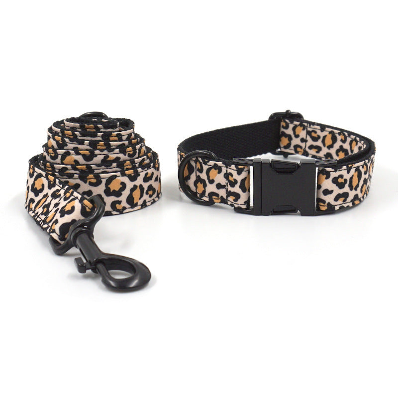 Set Collare e Guinzaglio Leopardato - Modello "Wild Style"