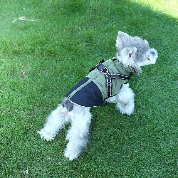 Cappottino per Cani con Pettorina e Zip - Interno Pile