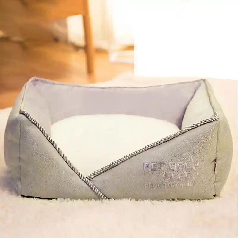 取り外し可能なクッション付きディープスリープ犬猫用ベッド