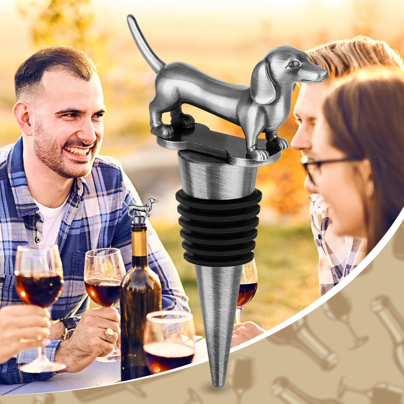 Tappo Vino Bassotto - Chiusura Bottiglia Decorativa