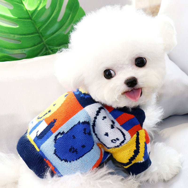 Blue Dog Cardigan with Smile – Casual Style and Maximum Comfort!