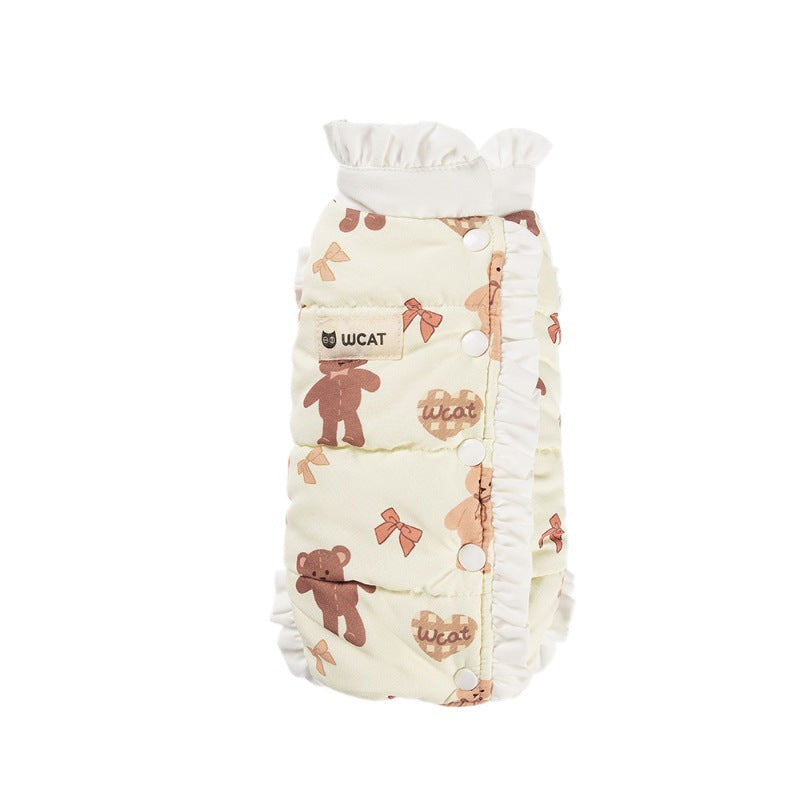 Cappottino WCAT per Cani con Orsetti - Caldo e Morbido