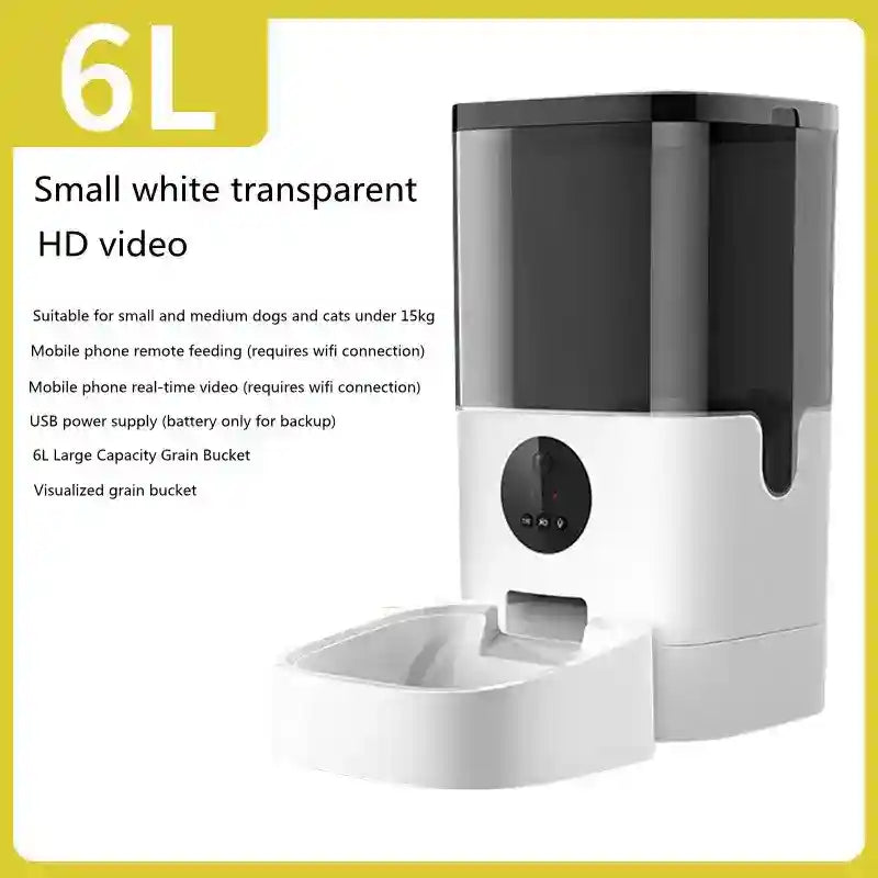 犬用自動ドライフードディスペンサー - 6L タイマー付き