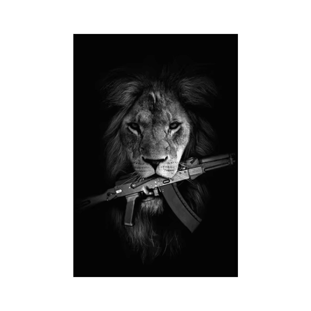 Stampa Artistica Doberman con Pistola - Poster Moderno