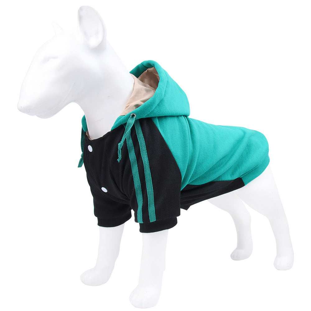 "Tolosa" Dog Sweatshirt with Casual Hood and Button Closure