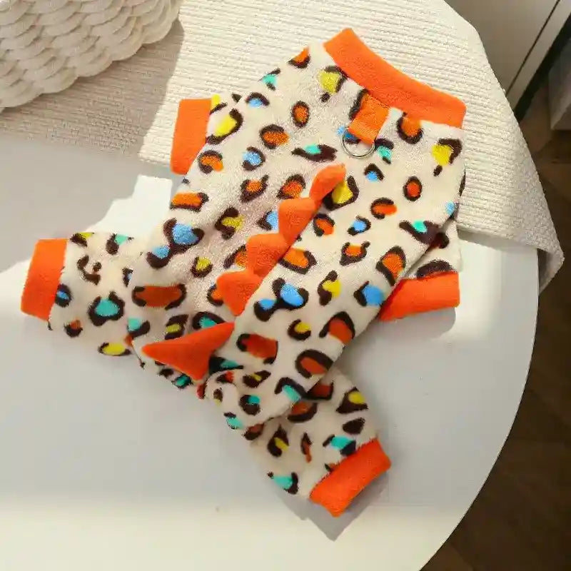 Mono Cheetath de Forro Polar para Perros - Pijama Suave y Caliente