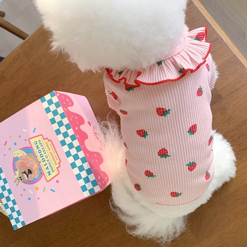 Strawberry Ice Cream Dog Sweater | Dogmoda