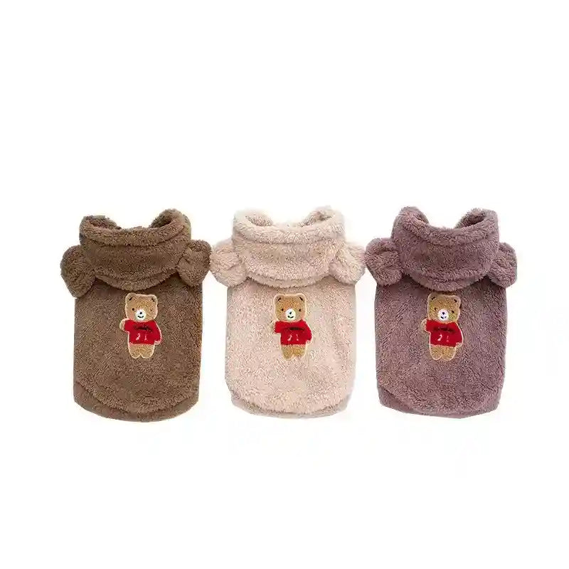 Cappotto Orsetto per Cani - Pile con Cappuccio e Orecchie by Dog Moda