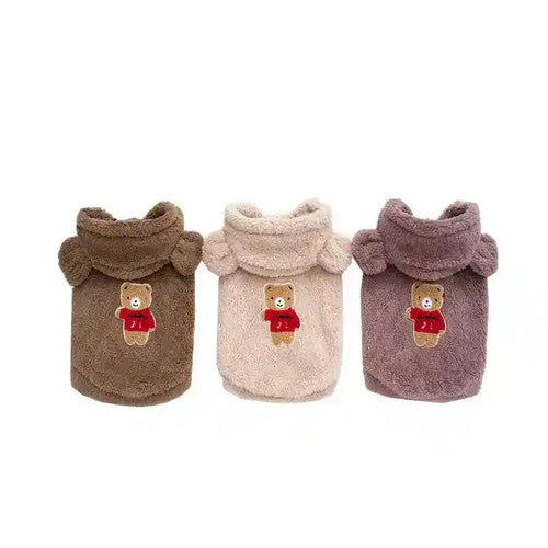 Cappotto Orsetto per Cani - Pile con Cappuccio e Orecchie by Dog Moda