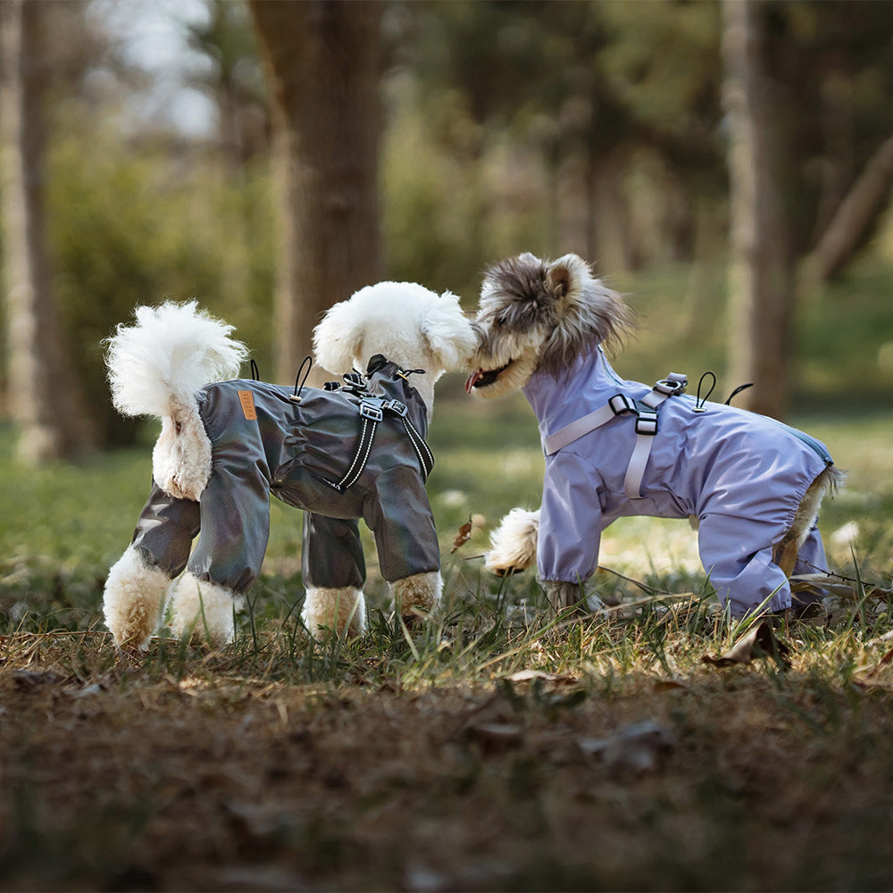 Impermeabile per Cani con Pettorina Riflettente "Playtime" Regolabile