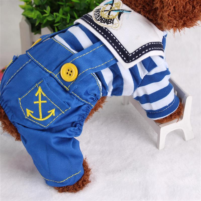Maglione per Cani con Bretelle e Taschino Ancora Marinaro by Dog Moda