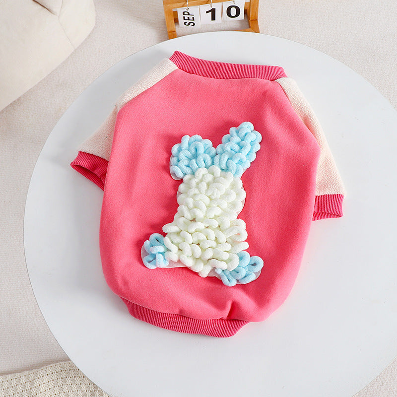 Cotton Sweatshirt for Female Bulldog "Bunny"