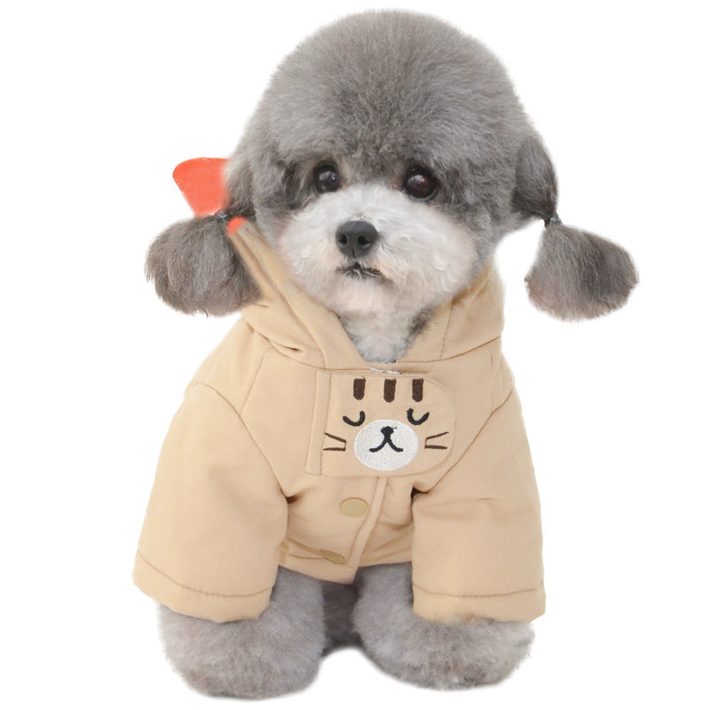 "Trinity" Dog Coat with Hood and Funny Ears - Elegance and Comfort