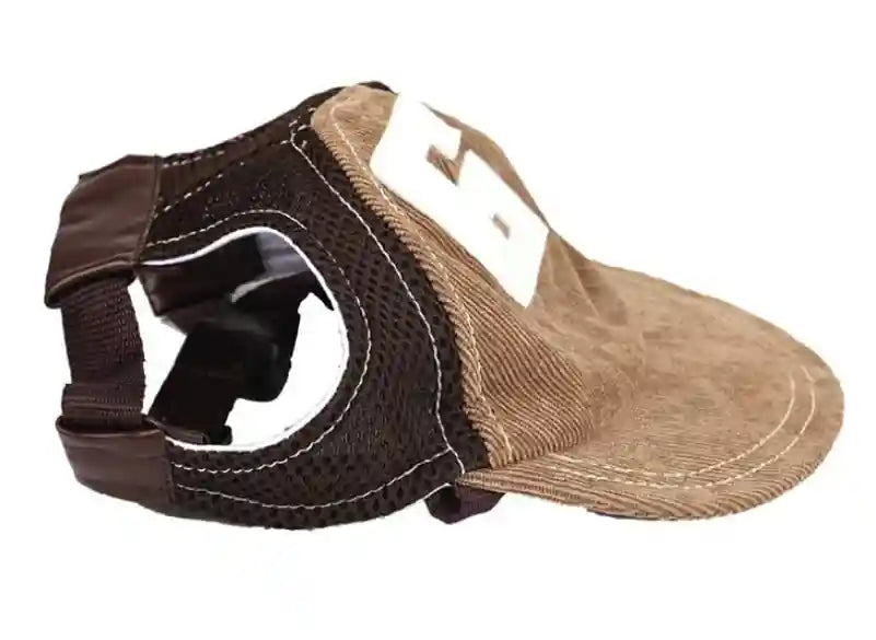 犬用つば付きキャップ - 通気性ベルベット