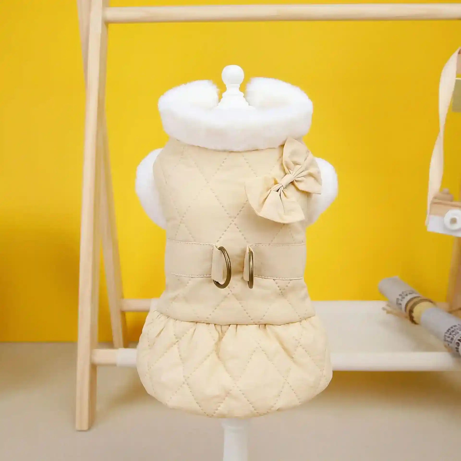 Cappottino Pile Cane Maltese Smantito | Caldo Smanicato con Fiocco by Dog Moda