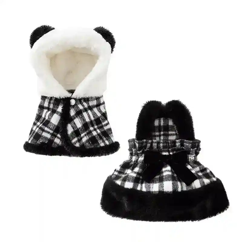 Set Panda Cani Gatti - Mantello Vestitino Inverno Caldo by Dog Moda