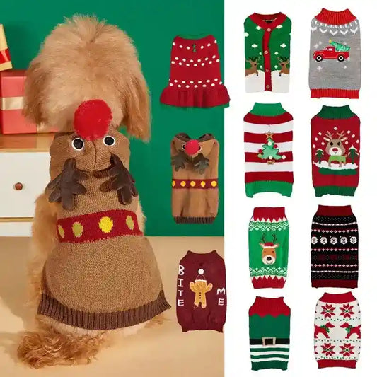 Maglione Natale per Cani - 11 Fantasie Babbo Natale Renne by Dog Moda