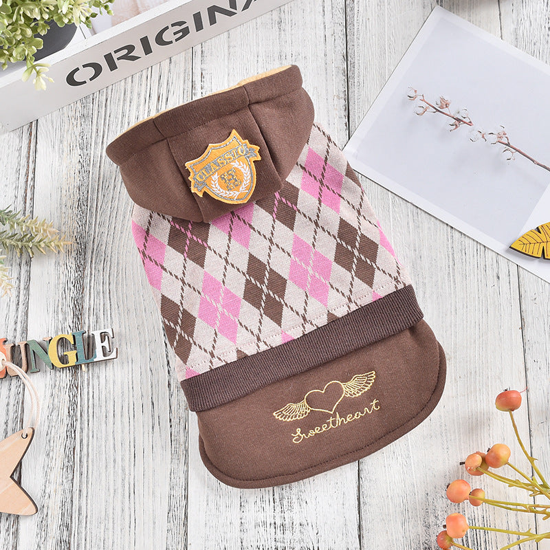 Dog Tux Coat with Hood - Warm Windproof Fleece